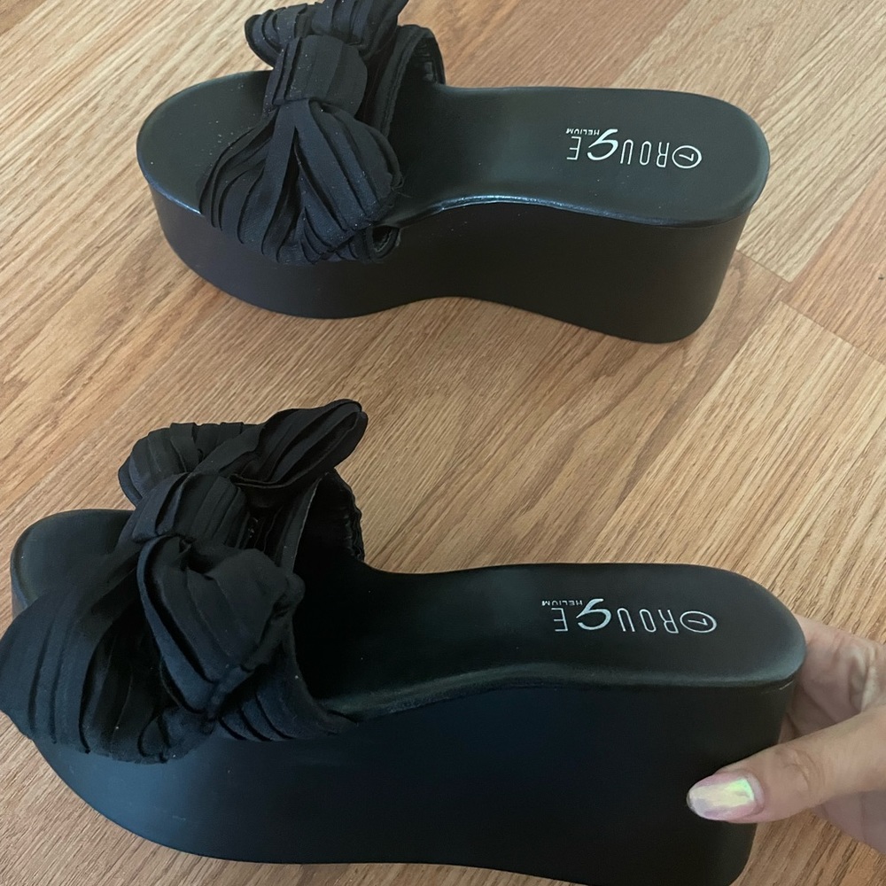Platform Black Sandals